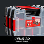 StoraOrganizer, Small Parts Organizer, 3-Packs with 10-Compartments, Lid Includes Secure Latch (CMST60964M)