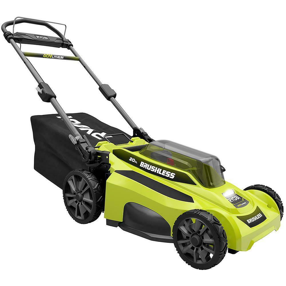 RYOBI Push Lawn Mower 40V Brushless 20 in Adjustable Walk Behind (Tool Only)