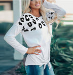 Women's Long Sleeve Elegant Patchwork T shirt