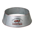 40.5 in. D Christmas Galvanized Metal Truck Tree Collar (KD)