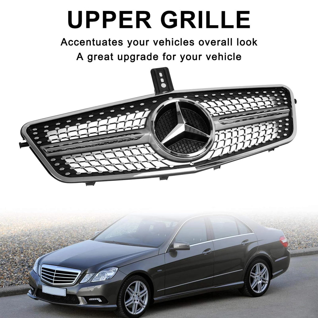 Benz 2010-2013 W212 E-Class E350 E550 
 Diamond Front Grille Grill Generic