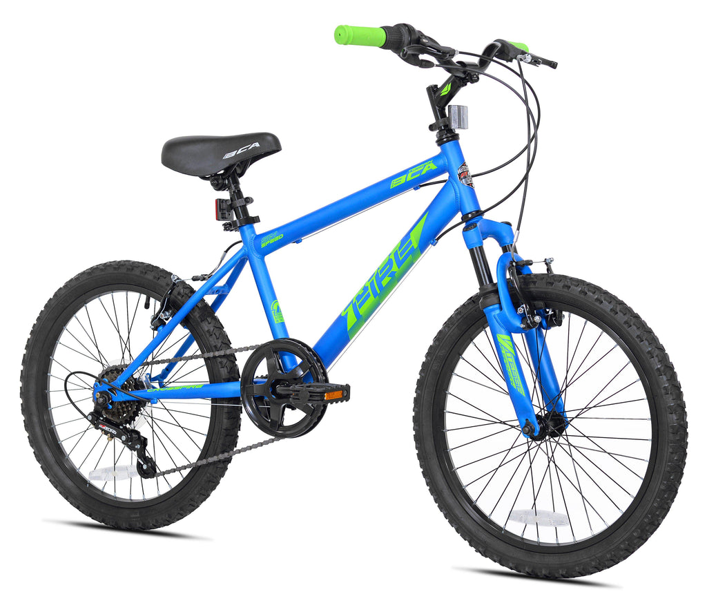1800HM BCA 20 In. Crossfire 6-Speed Boy's Mountain Bike, Blue/Green