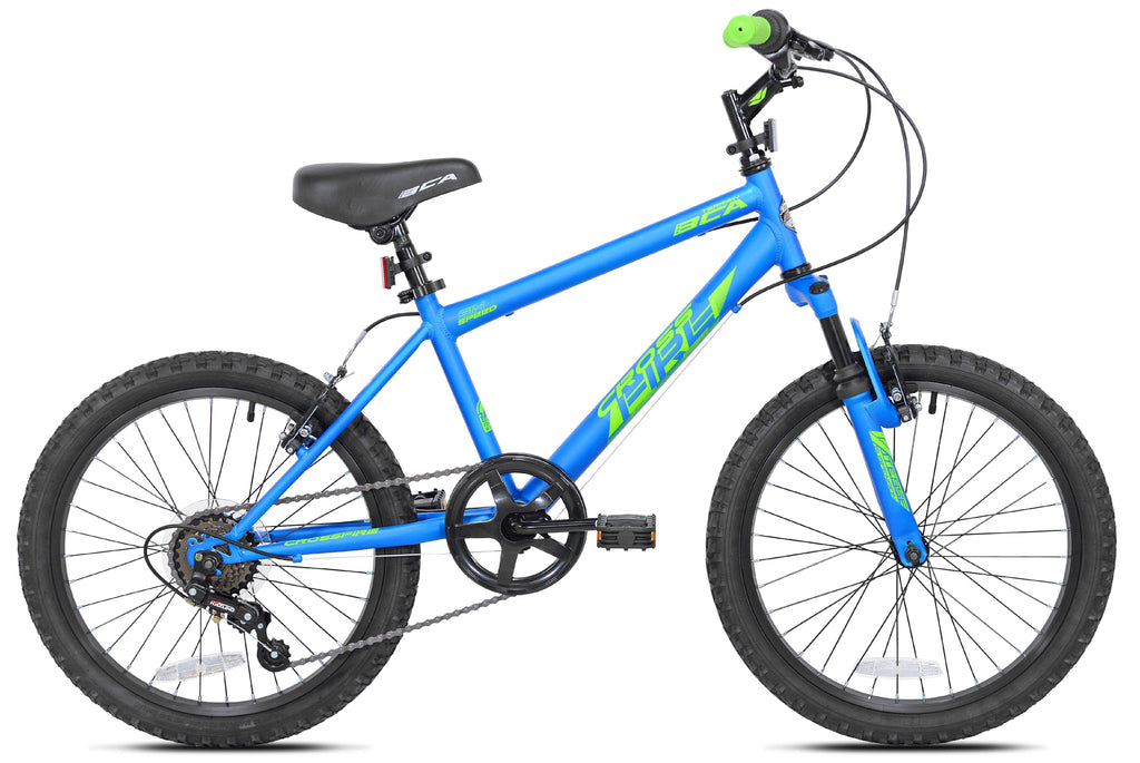 1800HM BCA 20 In. Crossfire 6-Speed Boy's Mountain Bike, Blue/Green