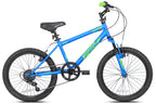 1800HM BCA 20 In. Crossfire 6-Speed Boy's Mountain Bike, Blue/Green