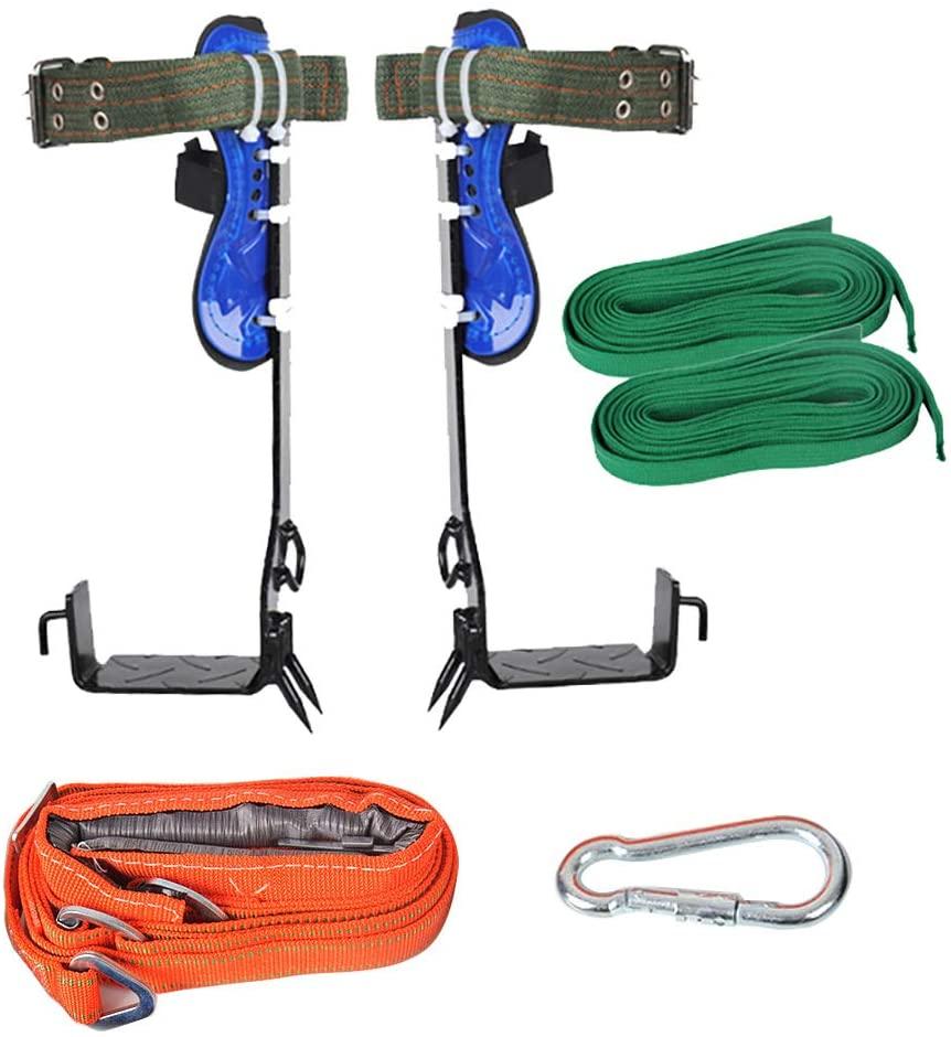 PRETYZOOM 1 Set Tree Climbing Gear Safety Harness Belt Rope Spike Shoes Tree Climbing Aid