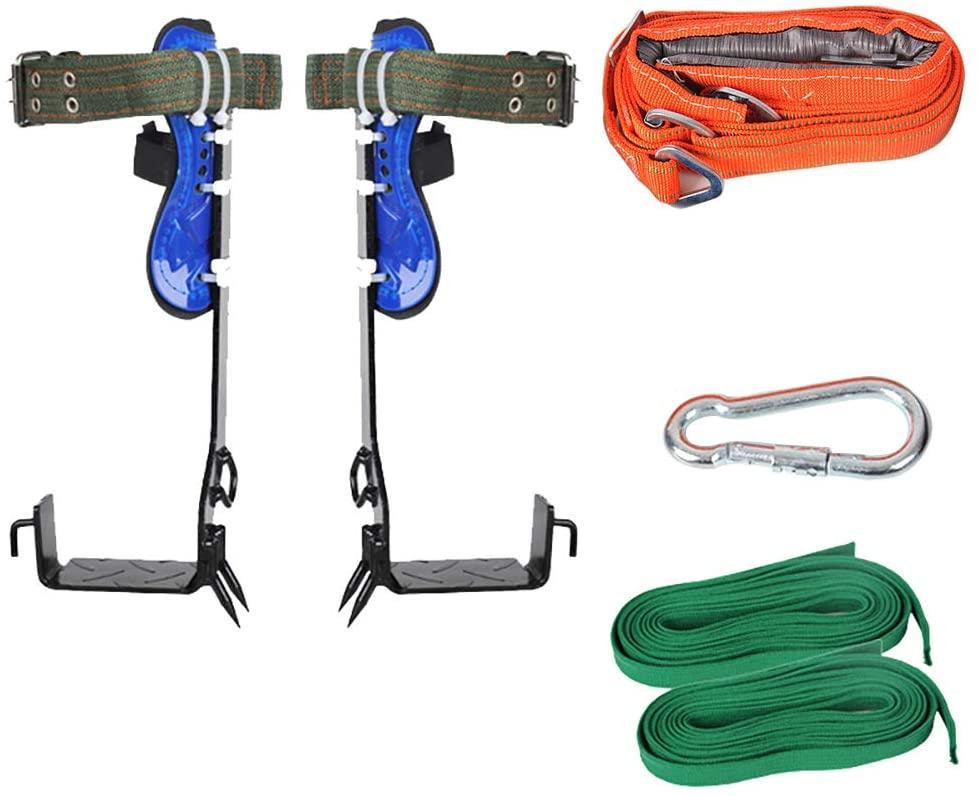 PRETYZOOM 1 Set Tree Climbing Gear Safety Harness Belt Rope Spike Shoes Tree Climbing Aid