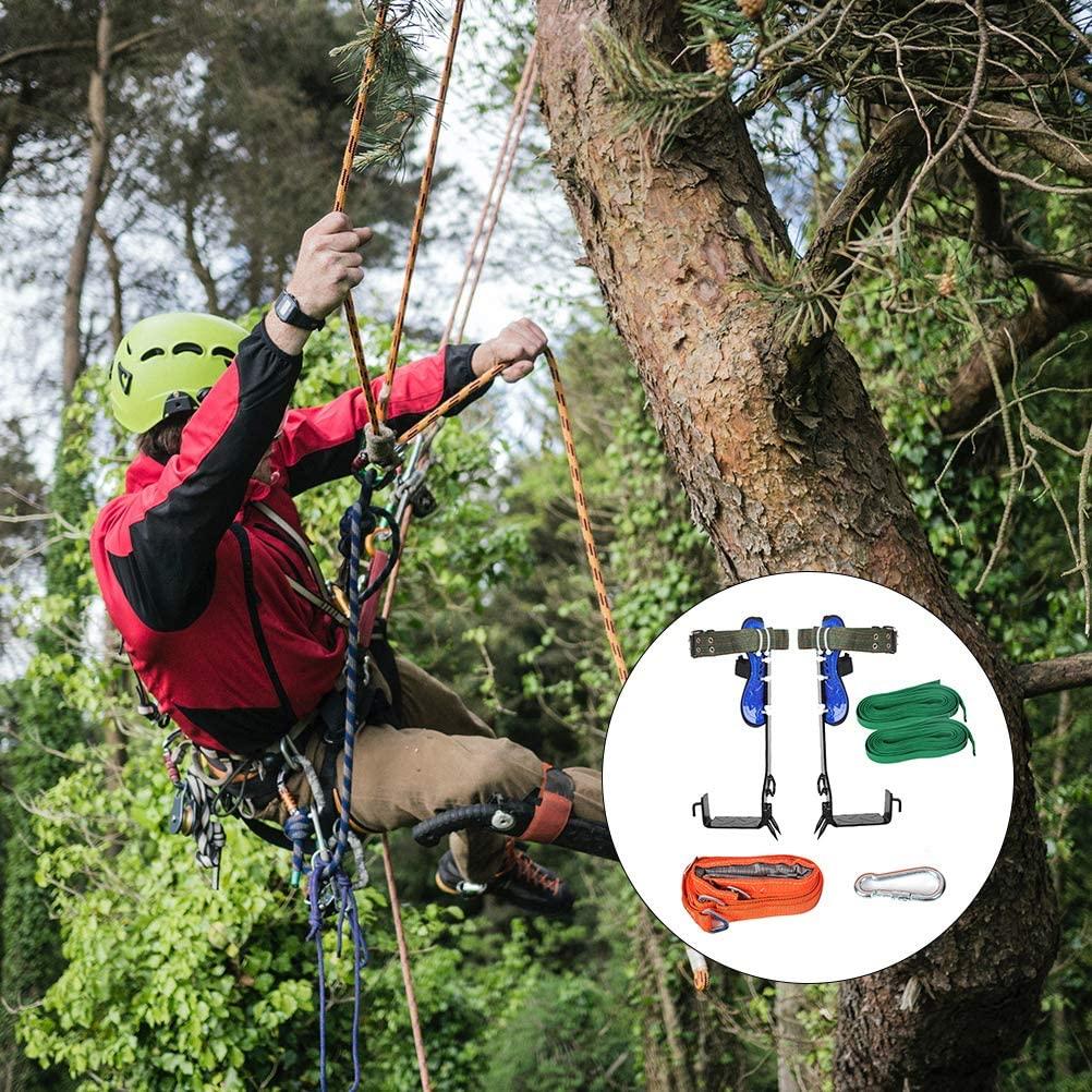 PRETYZOOM 1 Set Tree Climbing Gear Safety Harness Belt Rope Spike Shoes Tree Climbing Aid