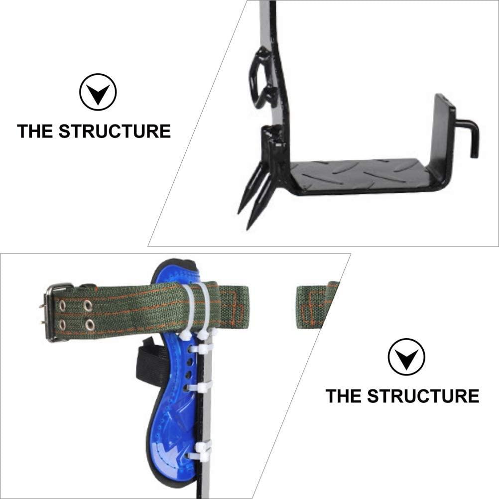 PRETYZOOM 1 Set Tree Climbing Gear Safety Harness Belt Rope Spike Shoes Tree Climbing Aid