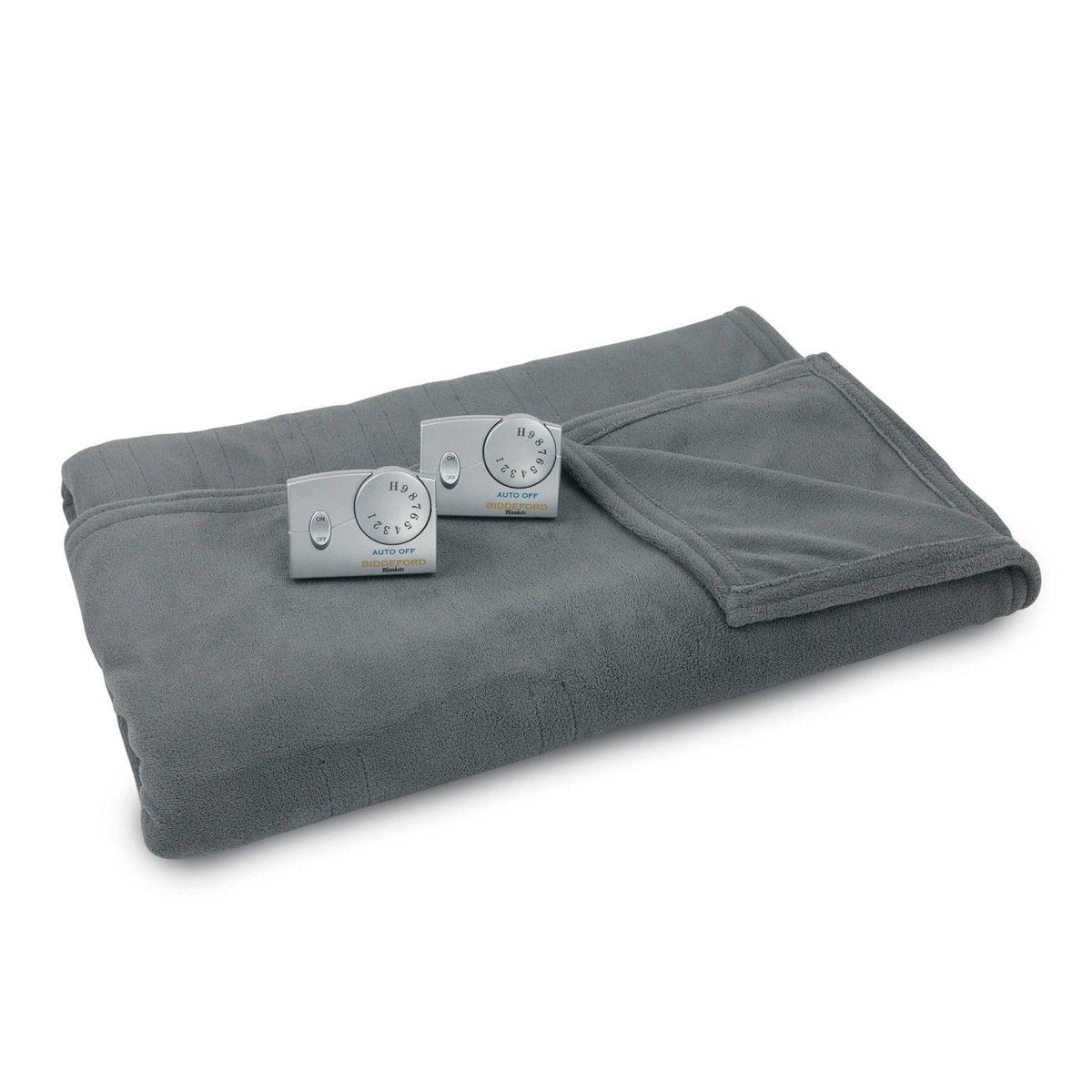 Biddeford Blankets Solid Microplush Electric Blanket with Ten Heat Settings and Ten Hour Auto Shutoff, King, Charcoal Gray