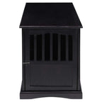 Wooden Furniture Pet Crate, Color Black (Large, Black) by Casual Home