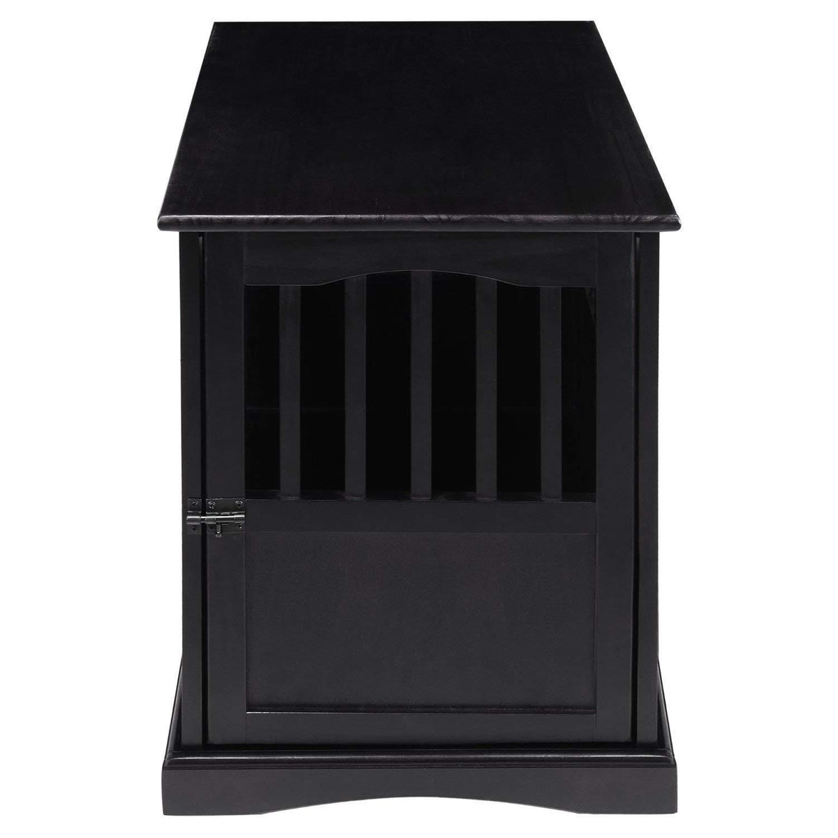 Wooden Furniture Pet Crate, Color Black (Large, Black) by Casual Home
