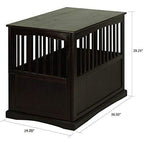 Wooden Furniture Pet Crate, Color Black (Large, Black) by Casual Home