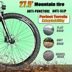 Electric Mountain Bikes for Adults 27.5'' Electric Bike 48v 500 w MTB Ebike with 13ah Hidden Removable Lithium Battery Moped Bicycle Professional 7 Speed Gears