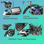 Electric Mountain Bikes for Adults 27.5'' Electric Bike 48v 500 w MTB Ebike with 13ah Hidden Removable Lithium Battery Moped Bicycle Professional 7 Speed Gears