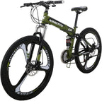 LZBIKE Bicycle G6-26 26-inch Bike Mountain Bike 26" 21-Speed Shift Left 3 Right 7 Cycle Folding Mountain Bike Frame Shock Absorption Mountain Bike 3 Spoke Wheels Bicycle