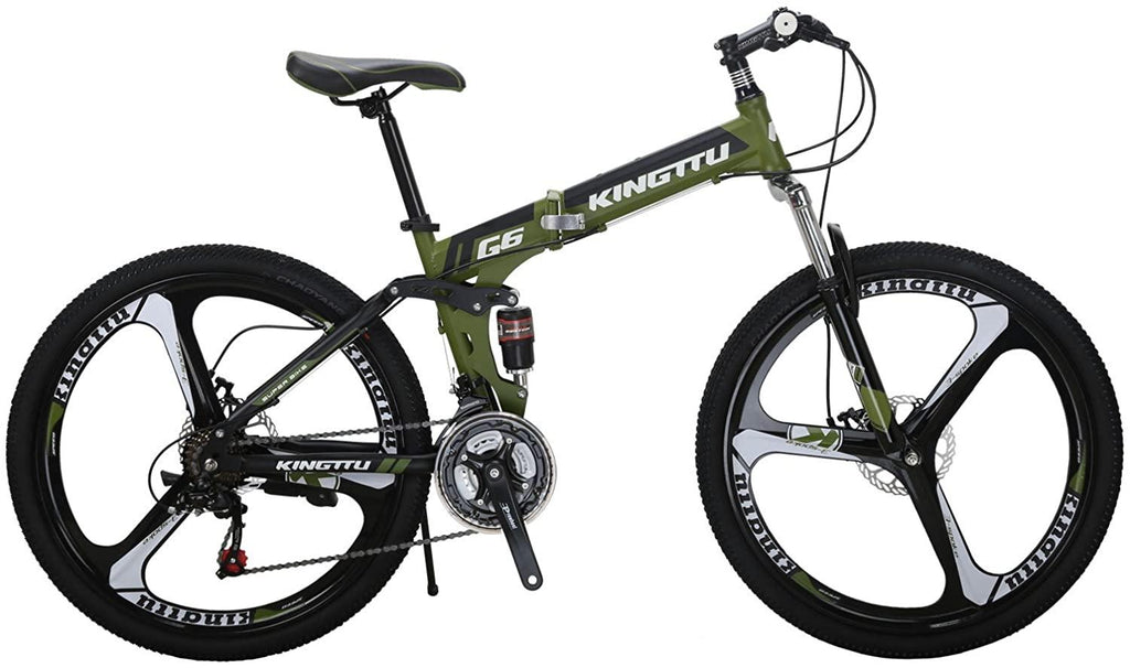 LZBIKE Bicycle G6-26 26-inch Bike Mountain Bike 26" 21-Speed Shift Left 3 Right 7 Cycle Folding Mountain Bike Frame Shock Absorption Mountain Bike 3 Spoke Wheels Bicycle