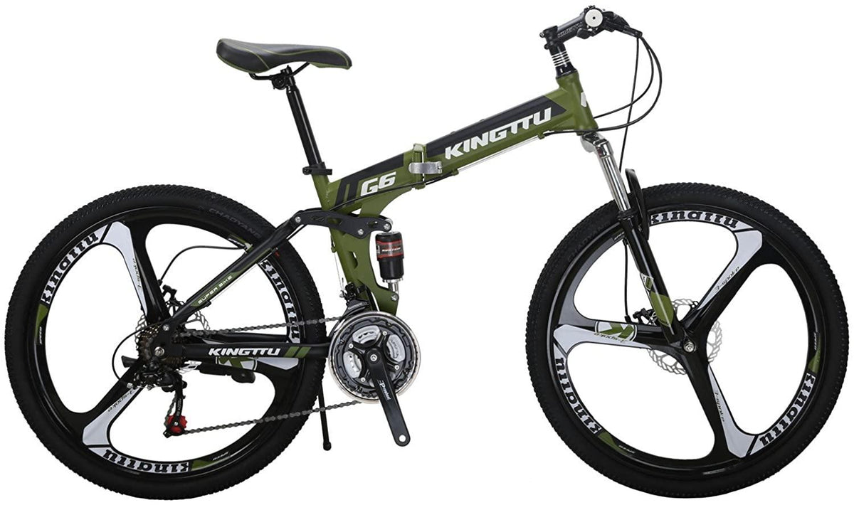 LZBIKE Bicycle G6-26 26-inch Bike Mountain Bike 26" 21-Speed Shift Left 3 Right 7 Cycle Folding Mountain Bike Frame Shock Absorption Mountain Bike 3 Spoke Wheels Bicycle
