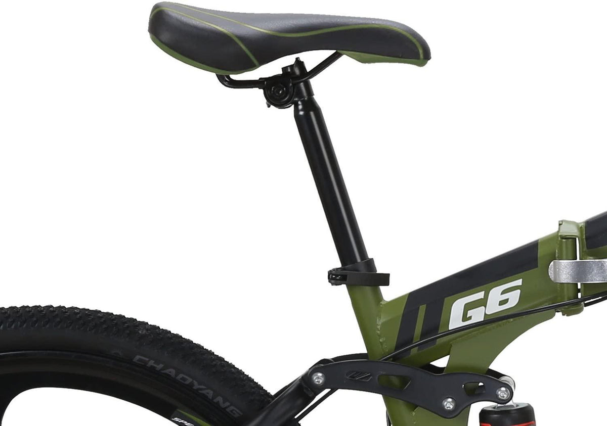 LZBIKE Bicycle G6-26 26-inch Bike Mountain Bike 26" 21-Speed Shift Left 3 Right 7 Cycle Folding Mountain Bike Frame Shock Absorption Mountain Bike 3 Spoke Wheels Bicycle