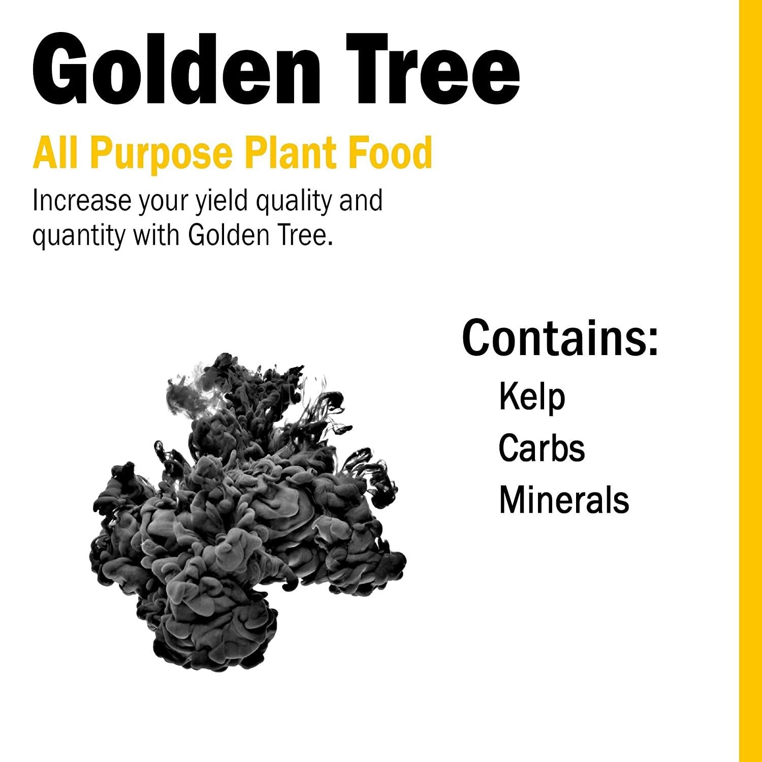 humboldts secret golden tree: plant food for plants &amp; trees - all-in-one concentrated additive - vegetables, flowers, fruits, lawns, roses, tomatoes &amp; more (1 gallon)