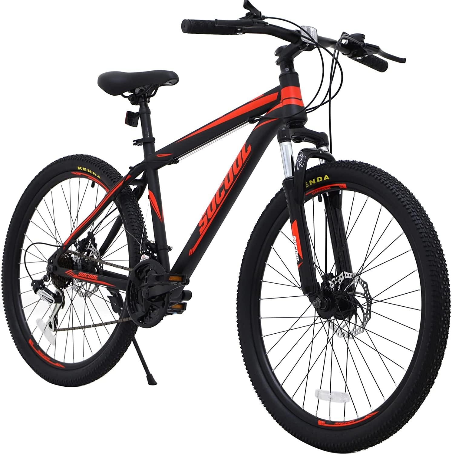 26 inch Mens 21-Speed Mountain Bike, 17" Aluminum Frame, Trigger Shift, Red