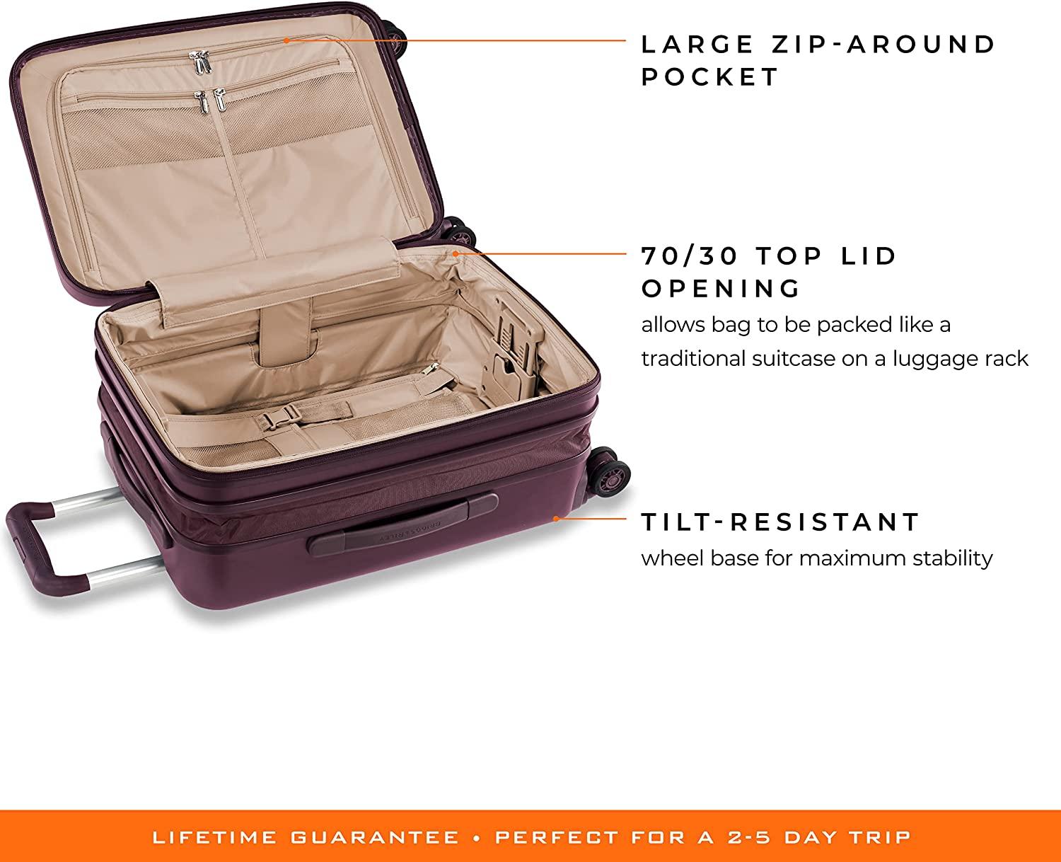 Sympatico Hardside Domestic Spinner Luggage, Plum, 22-Inch Carry-On