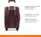 Sympatico Hardside Domestic Spinner Luggage, Plum, 22-Inch Carry-On