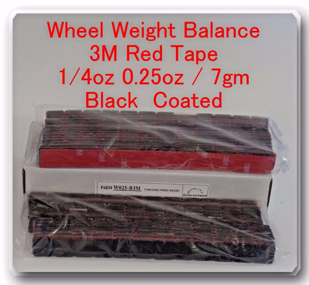 720 Pieces /180 oz Stick on Wheel Weight  Black 0.25 oz 1/4oz Red 3M Tape