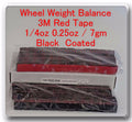 720 Pieces /180 oz Stick on Wheel Weight  Black 0.25 oz 1/4oz Red 3M Tape