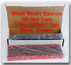 720 Pieces /180 oz Stick on Wheel Weight  Black 0.25 oz 1/4oz Red 3M Tape