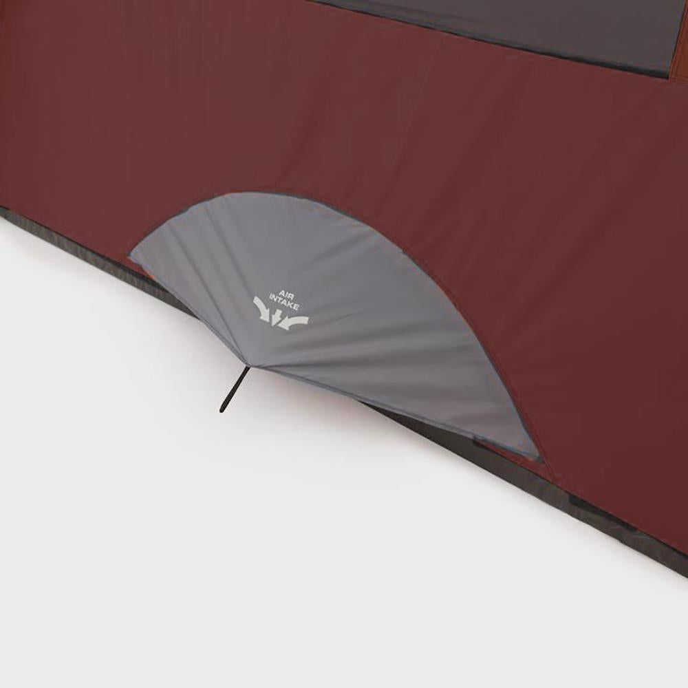 16 ft. L x 9 ft. W x 6 ft. H Extended Dome Tent 9-Person Camping Tent with Air Vents in Red