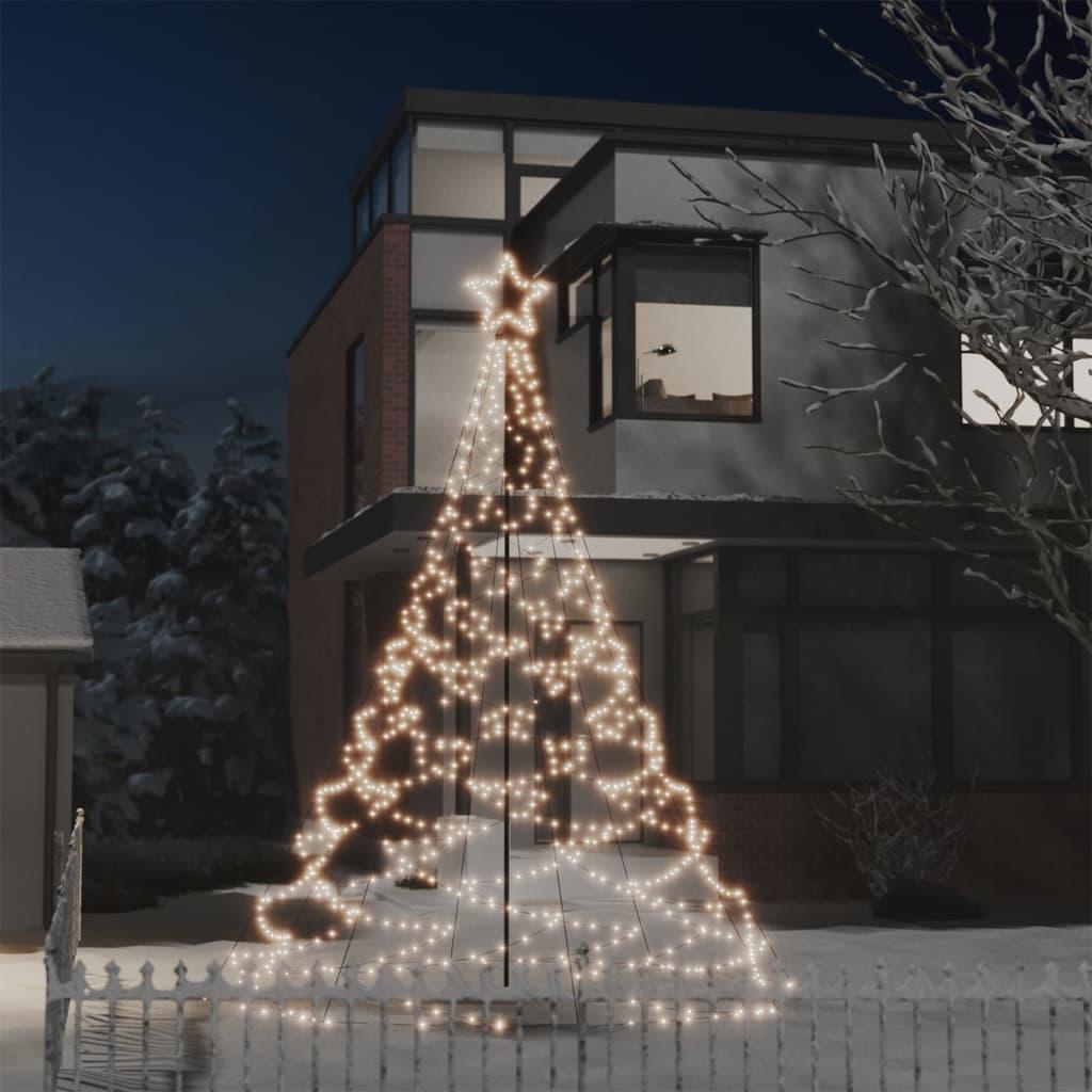 Christmas Tree with Metal Post 500 LEDs Multi Colors 118.1"/196.9"