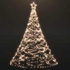Christmas Tree with Metal Post 500 LEDs Multi Colors 118.1"/196.9"