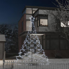 Christmas Tree with Metal Post 500 LEDs Multi Colors 118.1"/196.9"