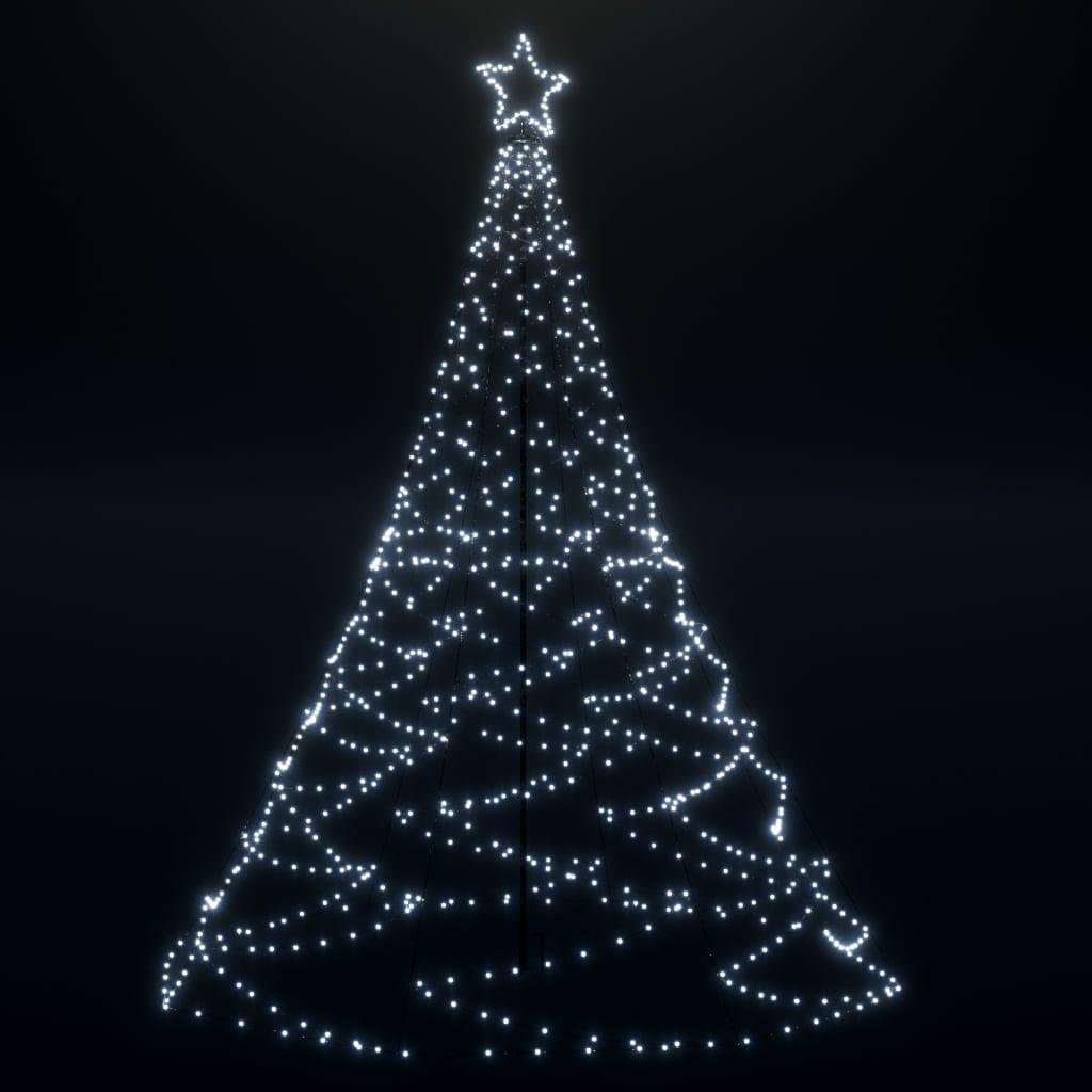 Christmas Tree with Metal Post 500 LEDs Multi Colors 118.1"/196.9"