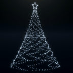 Christmas Tree with Metal Post 500 LEDs Multi Colors 118.1"/196.9"