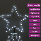 Christmas Tree with Metal Post 500 LEDs Multi Colors 118.1"/196.9"