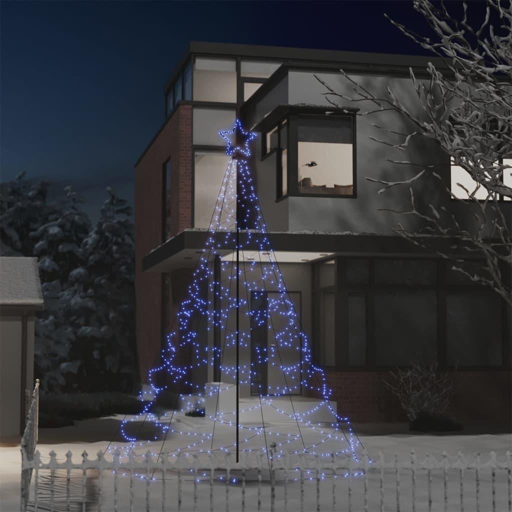 Christmas Tree with Metal Post 500 LEDs Multi Colors 118.1"/196.9"