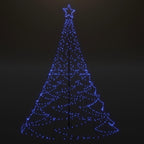 Christmas Tree with Metal Post 500 LEDs Multi Colors 118.1"/196.9"