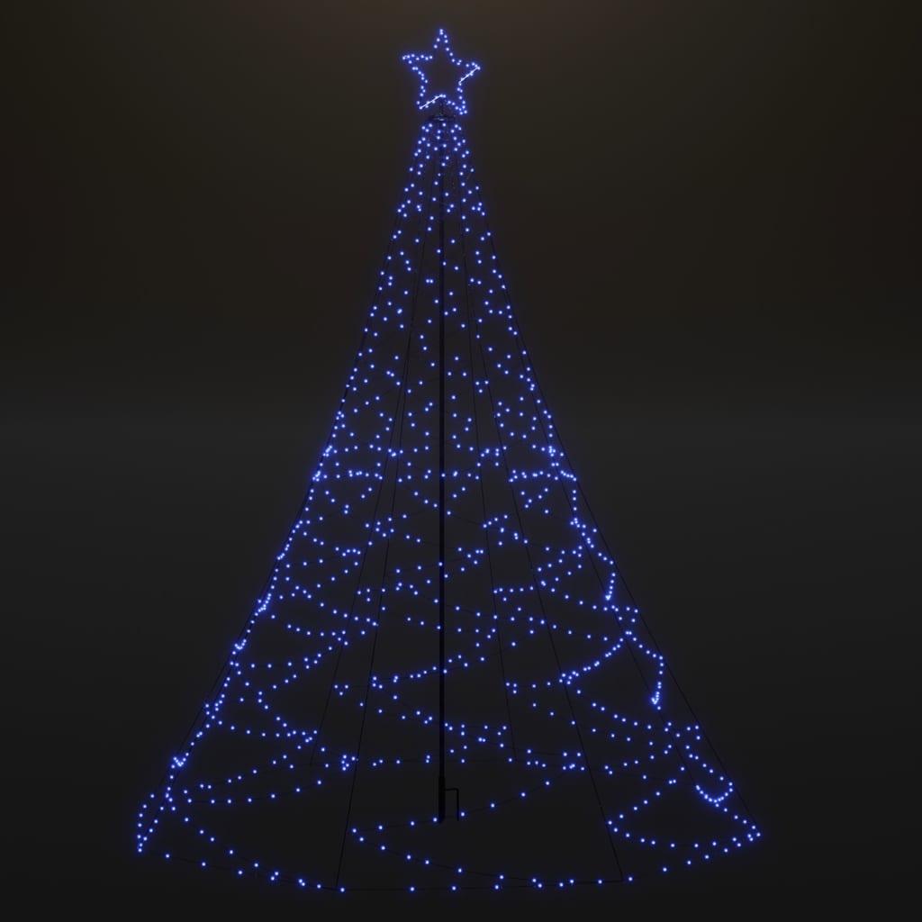 Christmas Tree with Metal Post 500 LEDs Multi Colors 118.1"/196.9"