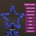 Christmas Tree with Metal Post 500 LEDs Multi Colors 118.1"/196.9"
