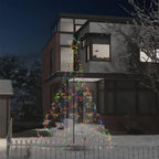 Christmas Tree with Metal Post 500 LEDs Multi Colors 118.1"/196.9"