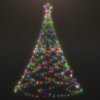 Christmas Tree with Metal Post 500 LEDs Multi Colors 118.1"/196.9"