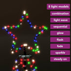 Christmas Tree with Metal Post 500 LEDs Multi Colors 118.1"/196.9"