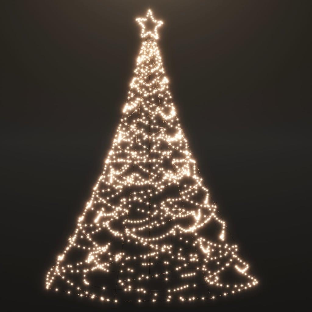 Christmas Tree with Metal Post 500 LEDs Multi Colors 118.1"/196.9"