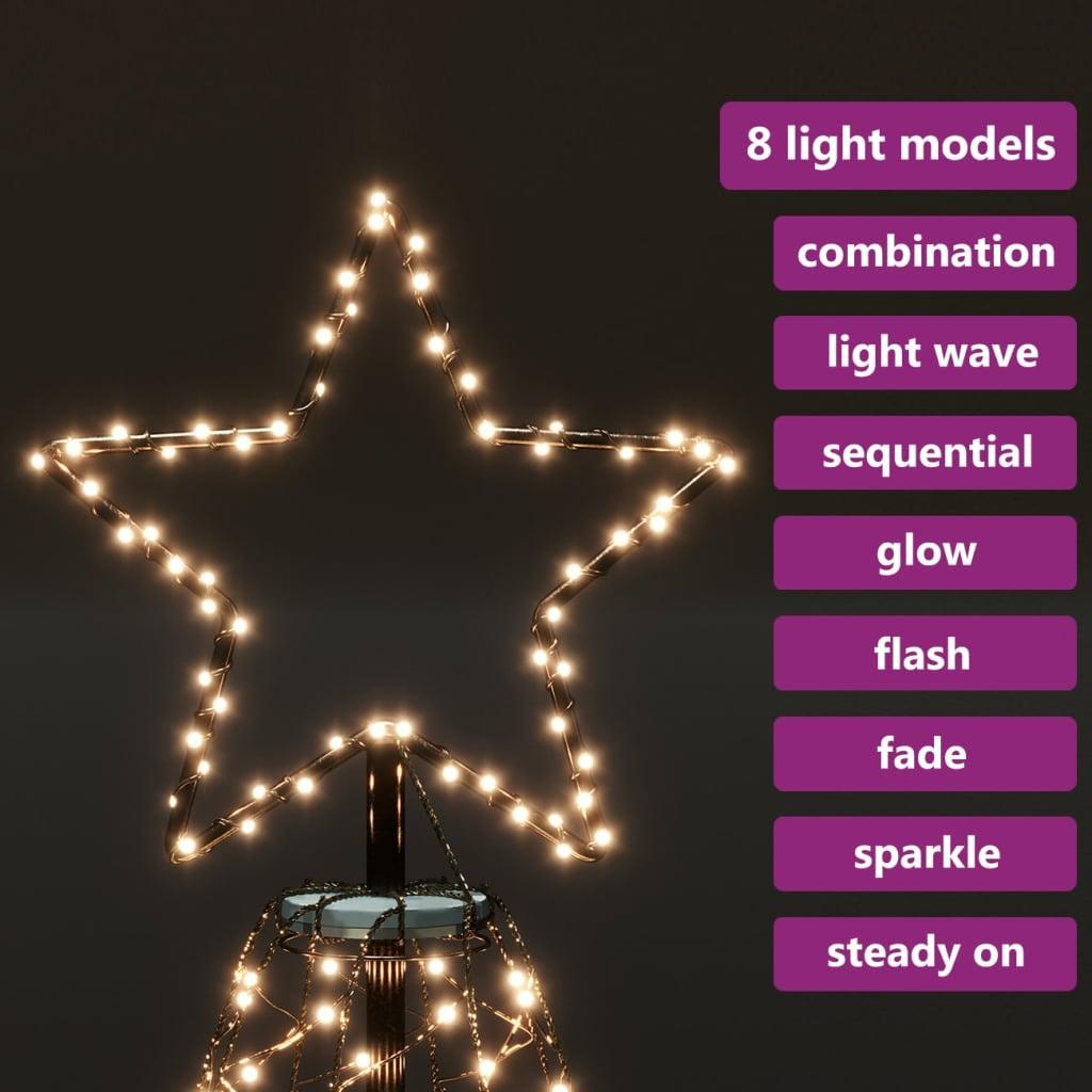 Christmas Tree with Metal Post 500 LEDs Multi Colors 118.1"/196.9"