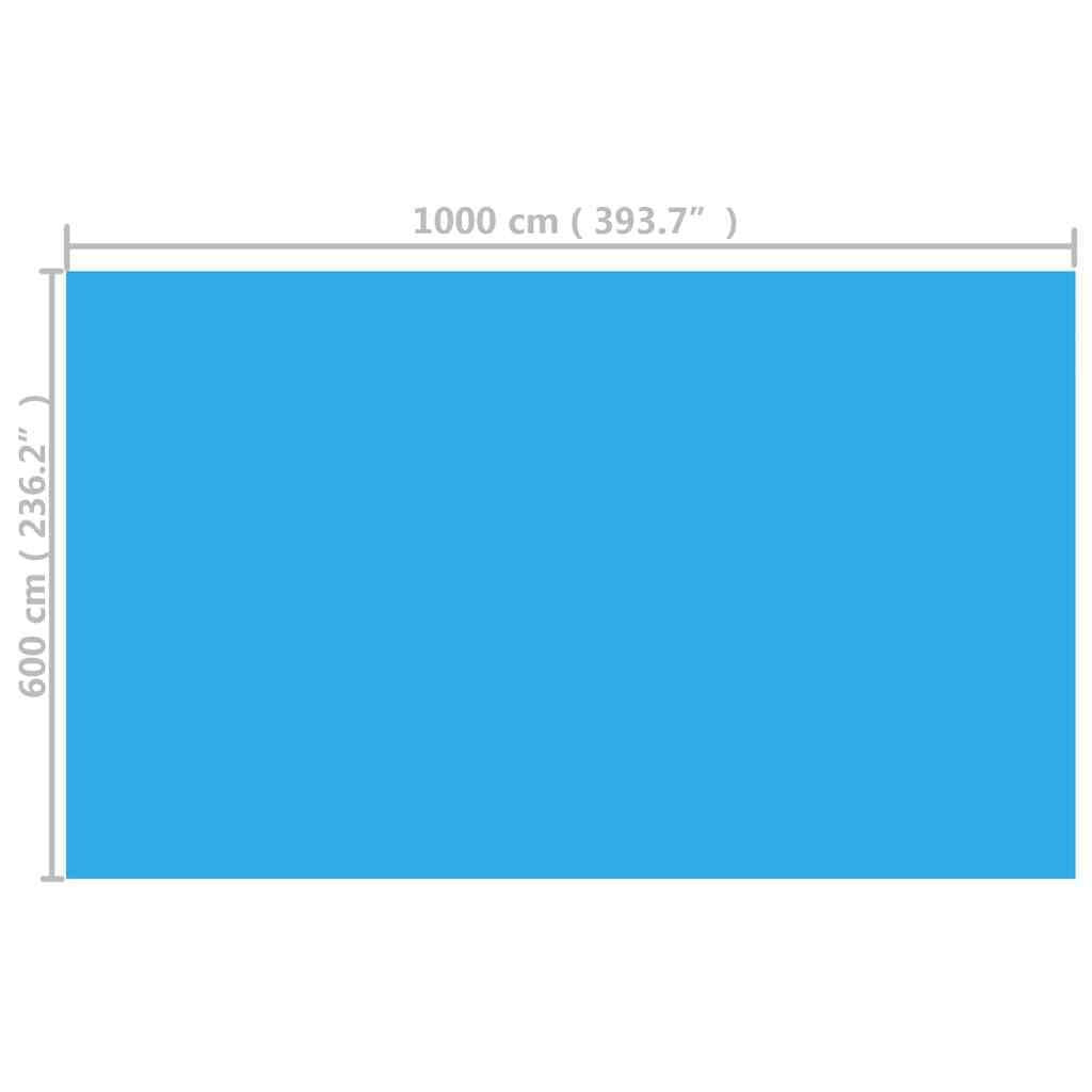 vidaxl rectangular pool cover 393.7"x236.2" pe blue