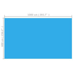 vidaxl rectangular pool cover 393.7"x236.2" pe blue