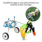 Dog Wheelchair Adjustable Pet Wheelchair Two Wheels Dog Cat Cart Easy Assemble Disabled Pets Wheelchair for Hind Legs Rehabilitation
