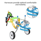 Dog Wheelchair Adjustable Pet Wheelchair Two Wheels Dog Cat Cart Easy Assemble Disabled Pets Wheelchair for Hind Legs Rehabilitation