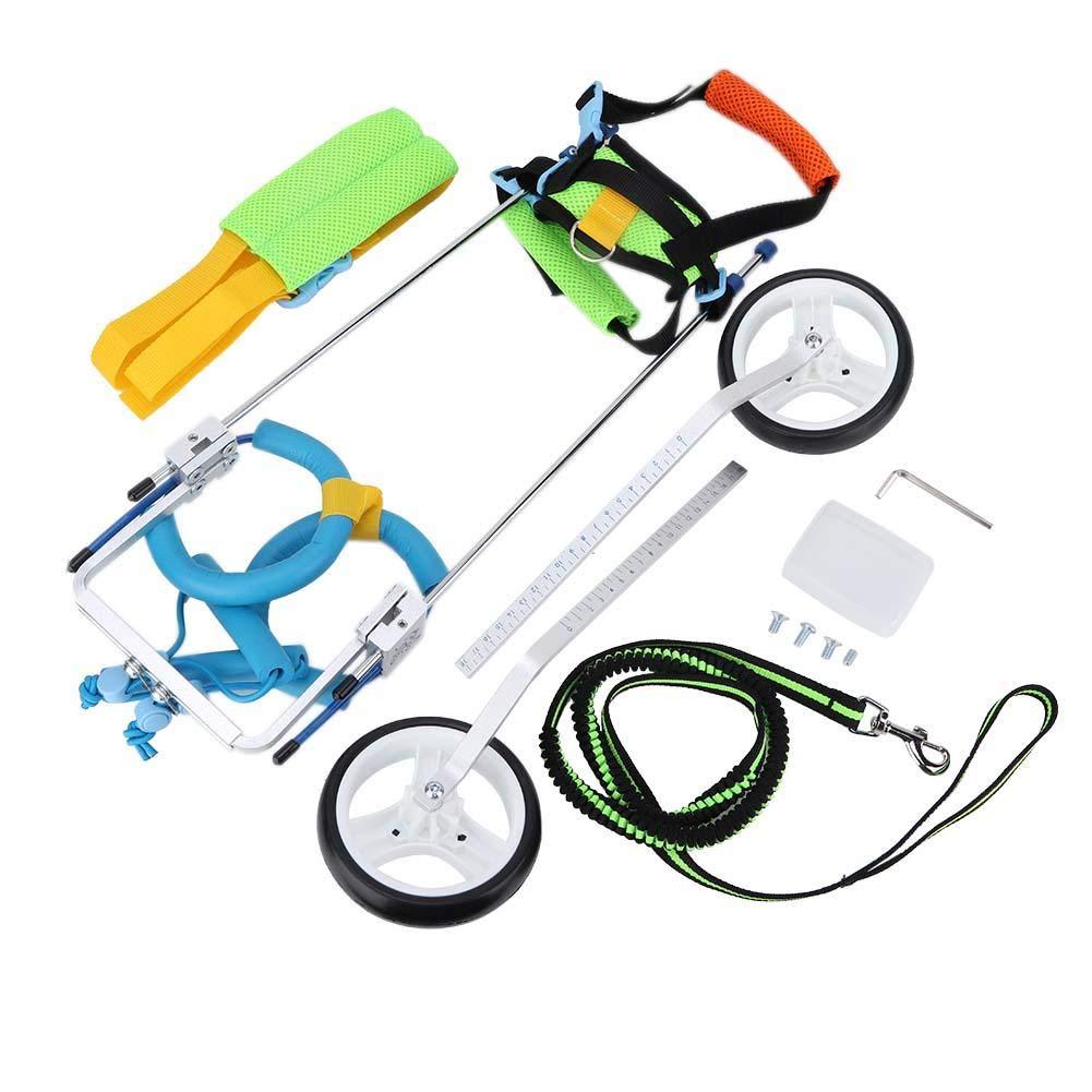 Dog Wheelchair Adjustable Pet Wheelchair Two Wheels Dog Cat Cart Easy Assemble Disabled Pets Wheelchair for Hind Legs Rehabilitation